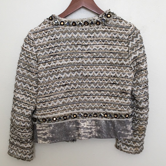 TORY BURCH tweed rhinestone blazer - Picture 5 of 6